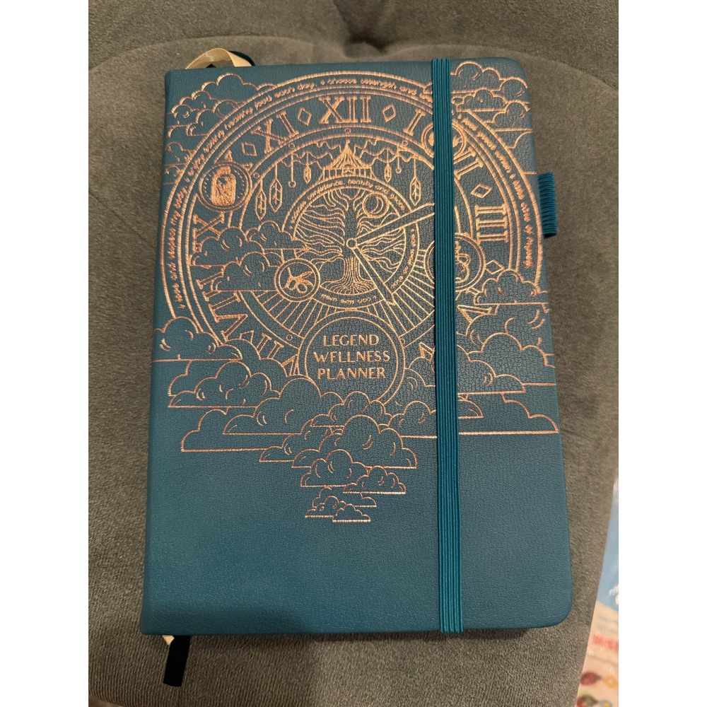 Legend Wellness Planner Journal Goal Setting Health Tracker Teal Rose Gold